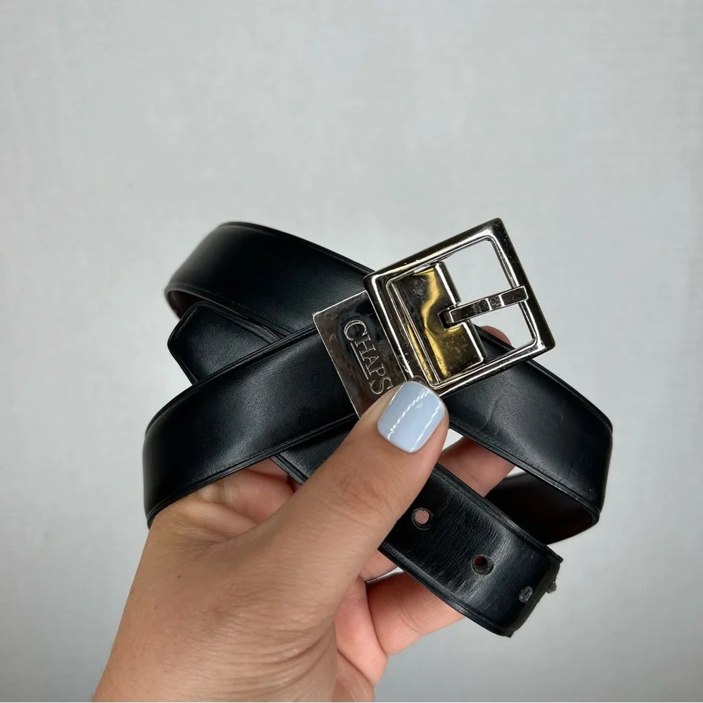 Chaps | Large 30-32 Brown Reversible Black Leather‎ Belt for Men
